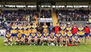 1 June 2025; The Clare panel before the GAA Football All-Ireland Senior Championship Round 2 match between Monaghan and Clare at St Tiernach’s Park in Clones, Monaghan. Photo by Michael P Ryan/Sportsfile