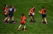 2 June 2025; Action from Davidstown Courtnacuddy in Wexford and Stabannon/Mitchells in Louth during the 2025 LGFA Under 10 Go Games Festival Day at Croke Park in Dublin. Photo by Piaras Ó Mídheach/Sportsfile