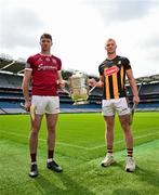 3 June 2025; Cathal Mannon of Galway, left, and Adrian Mullen of Kilkenny during a Leinster GAA Senior Hurling Championship Final preview media event at Croke Park in Dublin. Photo by Tyler Miller/Sportsfile