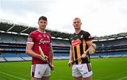 3 June 2025; Cathal Mannon of Galway, left, and Adrian Mullen of Kilkenny during a Leinster GAA Senior Hurling Championship Final preview media event at Croke Park in Dublin. Photo by Tyler Miller/Sportsfile