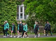 3 June 2025; Republic of Ireland players during a pre-match walk near their team hotel ahead of the UEFA Women's Nations League B match between Republic of Ireland and Slovenia at Páirc Uí Chaoimh in Cork. Photo by Stephen McCarthy/Sportsfile