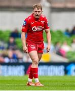 31 May 2025; Sam Costelow of Scarlets during the United Rugby Championship quarter-final match between Leinster and Scarlets at the Aviva Stadium in Dublin. Photo by Tyler Miller/Sportsfile