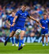 31 May 2025; Sam Prendergast of Leinster during the United Rugby Championship quarter-final match between Leinster and Scarlets at the Aviva Stadium in Dublin. Photo by Tyler Miller/Sportsfile