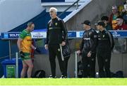 1 June 2025; Michael Murphy of Donegal heads to the substitutes bench after being substituted during the GAA Football All-Ireland Senior Championship Round 2 match between Cavan and Donegal at Kingspan Breffni in Cavan. Photo by Brendan Moran/Sportsfile
