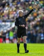 1 June 2025; Referee Fergal Kelly during the GAA Football All-Ireland Senior Championship Round 2 match between Cavan and Donegal at Kingspan Breffni in Cavan. Photo by Brendan Moran/Sportsfile