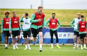 3 June 2025; Nathan Collins during a Republic of Ireland training session at the FAI National Training Centre in Abbotstown, Dublin. Photo by Ramsey Cardy/Sportsfile
