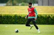 3 June 2025; Andrew Omobamidele during a Republic of Ireland training session at the FAI National Training Centre in Abbotstown, Dublin. Photo by Ramsey Cardy/Sportsfile