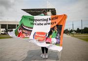 3 June 2025; Republic of Ireland supporter Brianna Fitzgerald, age 16, from Westmeath, before the UEFA Women's Nations League, League B match between Republic of Ireland and Slovenia at Páirc Uí Chaoimh in Cork. Photo by David Fitzgerald/Sportsfile