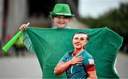 3 June 2025; Republic of Ireland supporter Aoife Hogan, age 9, from Cashel, Tipperary, before the UEFA Women's Nations League, League B match between Republic of Ireland and Slovenia at Páirc Uí Chaoimh in Cork. Photo by David Fitzgerald/Sportsfile