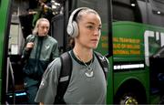 3 June 2025; Caitlin Hayes of Republic of Ireland arrives before the UEFA Women's Nations League, League B match between Republic of Ireland and Slovenia at Páirc Uí Chaoimh in Cork. Photo by Stephen McCarthy/Sportsfile