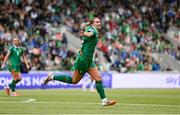 3 June 2025; Saoirse Noonan of Republic of Ireland celebrates after scoring her side's first goal during the UEFA Women's Nations League, League B match between Republic of Ireland and Slovenia at Páirc Uí Chaoimh in Cork. Photo by Stephen McCarthy/Sportsfile