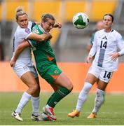 3 June 2025; Saoirse Noonan of Republic of Ireland in action against Dominika Conc of Slovenia during the UEFA Women's Nations League, League B match between Republic of Ireland and Slovenia at Páirc Uí Chaoimh in Cork. Photo by Stephen McCarthy/Sportsfile