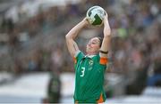 3 June 2025; Megan Campbell of Republic of Ireland takes a throw in during the UEFA Women's Nations League, League B match between Republic of Ireland and Slovenia at Páirc Uí Chaoimh in Cork. Photo by David Fitzgerald/Sportsfile