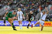 3 June 2025; Emily Murphy of Republic of Ireland has a shot on goal during the UEFA Women's Nations League, League B match between Republic of Ireland and Slovenia at Páirc Uí Chaoimh in Cork. Photo by Stephen McCarthy/Sportsfile