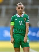 3 June 2025; Katie McCabe of Republic of Ireland reacts during the UEFA Women's Nations League, League B match between Republic of Ireland and Slovenia at Páirc Uí Chaoimh in Cork. Photo by David Fitzgerald/Sportsfile