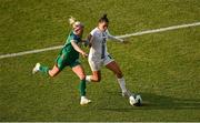 3 June 2025; Denise O'Sullivan of Republic of Ireland in action against Sara Makovec of Slovenia during the UEFA Women's Nations League, League B match between Republic of Ireland and Slovenia at Páirc Uí Chaoimh in Cork. Photo by Shauna Clinton/Sportsfile