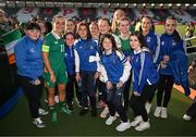 3 June 2025; Republic of Ireland captain Katie McCabe with ballgirls from Wilton United after the UEFA Women's Nations League, League B match between Republic of Ireland and Slovenia at Páirc Uí Chaoimh in Cork. Photo by Stephen McCarthy/Sportsfile