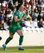 3 June 2025; Megan Campbell of Republic of Ireland prepares to take a long throw during the UEFA Women's Nations League, League B match between Republic of Ireland and Slovenia at Páirc Uí Chaoimh in Cork. Photo by Stephen McCarthy/Sportsfile