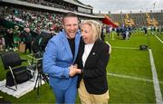 3 June 2025; Slovenia manager Saša Kolman and Republic of Ireland head coach Carla Ward before the UEFA Women's Nations League, League B match between Republic of Ireland and Slovenia at Páirc Uí Chaoimh in Cork. Photo by Stephen McCarthy/Sportsfile