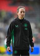 3 June 2025; Republic of Ireland assistant coach Amber Whiteley before the UEFA Women's Nations League, League B match between Republic of Ireland and Slovenia at Páirc Uí Chaoimh in Cork. Photo by Stephen McCarthy/Sportsfile