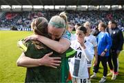 3 June 2025; Louise Quinn of Republic of Ireland, right, and teammate Ruesha Littlejohn after the UEFA Women's Nations League, League B match between Republic of Ireland and Slovenia at Páirc Uí Chaoimh in Cork. Photo by Stephen McCarthy/Sportsfile