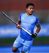 3 June 2025; Nilakanta Sharma of India during the Men's International Hockey match between Ireland and India at Pembroke Wanderers Hockey Club in Dublin. Photo by Tyler Miller/Sportsfile
