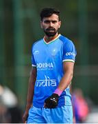 3 June 2025; Abhishek of India during the Men's International Hockey match between Ireland and India at Pembroke Wanderers Hockey Club in Dublin. Photo by Tyler Miller/Sportsfile