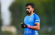 3 June 2025; Abhishek of India during the Men's International Hockey match between Ireland and India at Pembroke Wanderers Hockey Club in Dublin. Photo by Tyler Miller/Sportsfile