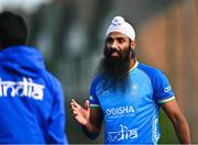 3 June 2025; Jarmanpreet Singh of India during the Men's International Hockey match between Ireland and India at Pembroke Wanderers Hockey Club in Dublin. Photo by Tyler Miller/Sportsfile