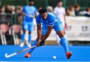 3 June 2025; Harmanpreet Singh of India during the Men's International Hockey match between Ireland and India at Pembroke Wanderers Hockey Club in Dublin. Photo by Tyler Miller/Sportsfile