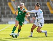 3 June 2025; Denise O’Sullivan of Republic of Ireland in action against Sara Makovec of Slovenia during the UEFA Women's Nations League, League B match between Republic of Ireland and Slovenia at Páirc Uí Chaoimh in Cork. Photo by Stephen McCarthy/Sportsfile