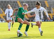 3 June 2025; Denise O’Sullivan of Republic of Ireland in action against Sara Makovec of Slovenia during the UEFA Women's Nations League, League B match between Republic of Ireland and Slovenia at Páirc Uí Chaoimh in Cork. Photo by Stephen McCarthy/Sportsfile