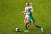 3 June 2025; Zara Kramžar of Slovenia in action against Denise O'Sullivan of Republic of Ireland during the UEFA Women's Nations League, League B match between Republic of Ireland and Slovenia at Páirc Uí Chaoimh in Cork. Photo by Shauna Clinton/Sportsfile