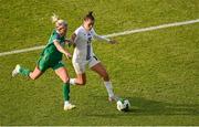 3 June 2025; Sara Makovec of Slovenia in action against Denise O'Sullivan of Republic of Ireland during the UEFA Women's Nations League, League B match between Republic of Ireland and Slovenia at Páirc Uí Chaoimh in Cork. Photo by Shauna Clinton/Sportsfile