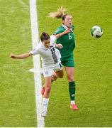 3 June 2025; Sara Makovec of Slovenia in action against Megan Connolly of Republic of Ireland during the UEFA Women's Nations League, League B match between Republic of Ireland and Slovenia at Páirc Uí Chaoimh in Cork. Photo by Shauna Clinton/Sportsfile