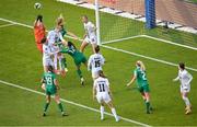 3 June 2025; Slovenia goalkeeper Zala Meršnik makes a save during the UEFA Women's Nations League, League B match between Republic of Ireland and Slovenia at Páirc Uí Chaoimh in Cork. Photo by Shauna Clinton/Sportsfile