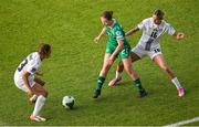 3 June 2025; Emily Murphy of Republic of Ireland in action against Kaja Eržen of Slovenia during the UEFA Women's Nations League, League B match between Republic of Ireland and Slovenia at Páirc Uí Chaoimh in Cork. Photo by Shauna Clinton/Sportsfile
