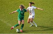 3 June 2025; Megan Connolly of Republic of Ireland in action against Lara Prašnikar of Slovenia during the UEFA Women's Nations League, League B match between Republic of Ireland and Slovenia at Páirc Uí Chaoimh in Cork. Photo by Shauna Clinton/Sportsfile