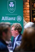 28 May 2025; Athletes and guests gather at a special team dinner hosted by the Olympic Federation of Ireland during the Winter Olympic Team Camp in Dublin, celebrating the journey to Milano Cortina 2026. Photo by Shauna Clinton/Sportsfile