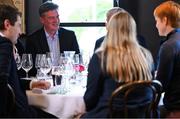 28 May 2025; Athletes and guests gather at a special team dinner hosted by the Olympic Federation of Ireland during the Winter Olympic Team Camp in Dublin. The evening was attended by Olympic Federation of Ireland CEO Peter Sherrard at The Old Spot in Dublin, celebrating the journey to Milano Cortina 2026. Photo by Shauna Clinton/Sportsfile