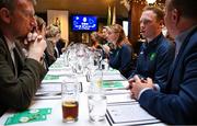 28 May 2025; Athletes and guests gather at a special team dinner hosted by the Olympic Federation of Ireland during the Winter Olympic Team Camp in Dublin. The evening was attended by Alpine Skier Cormac Comerford at The Old Spot in Dublin, celebrating the journey to Milano Cortina 2026. Photo by Shauna Clinton/Sportsfile