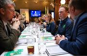 28 May 2025; Athletes and guests gather at a special team dinner hosted by the Olympic Federation of Ireland during the Winter Olympic Team Camp in Dublin. The evening was attended by Alpine Skier Cormac Comerford at The Old Spot in Dublin, celebrating the journey to Milano Cortina 2026. Photo by Shauna Clinton/Sportsfile