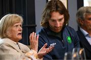 28 May 2025; Athletes and guests gather at a special team dinner hosted by the Olympic Federation of Ireland during the Winter Olympic Team Camp in Dublin. The evening was attended by Speed Skater Sean McAnuff at The Old Spot in Dublin, celebrating the journey to Milano Cortina 2026. Photo by Shauna Clinton/Sportsfile