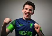 28 May 2025; Team Ireland winter athletes gather for a team camp at the Sport Ireland Campus in Dublin ahead of the final qualification phase for the Milano Cortina 2026 Winter Olympic Games next February. In attendance is Short Track Skater, Liam O'Brien. Photo by Shauna Clinton/Sportsfile