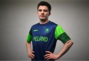 28 May 2025; Team Ireland winter athletes gather for a team camp at the Sport Ireland Campus in Dublin ahead of the final qualification phase for the Milano Cortina 2026 Winter Olympic Games next February. In attendance is Short Track Skater, Liam O'Brien. Photo by Shauna Clinton/Sportsfile