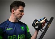 28 May 2025; Team Ireland winter athletes gather for a team camp at the Sport Ireland Campus in Dublin ahead of the final qualification phase for the Milano Cortina 2026 Winter Olympic Games next February. In attendance is Short Track Skater, Liam O'Brien. Photo by Shauna Clinton/Sportsfile