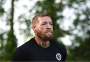 30 May 2025; Conor McGregor of Blackforge FC before the AUL Challenge Cup Final match between Blackforge FC and Roc Celtic FC at the AUl Complex in Clonshaugh, Dublin. Photo by Tom Beary/Sportsfile
