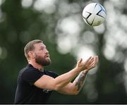 30 May 2025; Conor McGregor of Blackforge FC during the warm-up before the AUL Challenge Cup Final match between Blackforge FC and Roc Celtic FC at the AUl Complex in Clonshaugh, Dublin. Photo by Tom Beary/Sportsfile