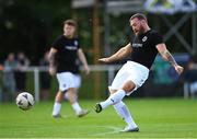 30 May 2025; Conor McGregor of Blackforge FC during the warm-up before the AUL Challenge Cup Final match between Blackforge FC and Roc Celtic FC at the AUl Complex in Clonshaugh, Dublin. Photo by Tom Beary/Sportsfile