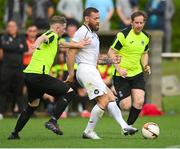 30 May 2025; Conor McGregor of Blackforge FC during the AUL Challenge Cup Final match between Blackforge FC and Roc Celtic FC at the AUl Complex in Clonshaugh, Dublin. Photo by Tom Beary/Sportsfile